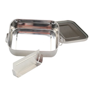 Contenants à collation en métal réutilisables avec couvercles étanches, contenants alimentaires en acier inoxydable - Product Image 6