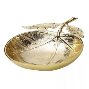 Bol à fruits de luxe en aluminium chromé écologique de meilleure classe couleur personnalisée pomme feuille Design Table fruits décoratifs - Product Image 2