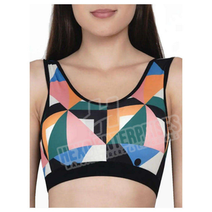 Soutien-gorge de sport haute performance pour femmes avec logo personnalisé tissu anti-transpiration et maintien réglable - Product Image 4