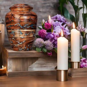 Hermoso diseño de madera con urna de cremación de metal con colores y tamaños personalizados para el hogar a precios al por mayor - Product Image 3