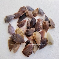 Pointes de flèche en agate jaspe indienne naturelle semi-précieuse, faites à la main, de 1 pouce, pour la chasse, le tir à l'arc et la décoration intérieure - Vente en gros