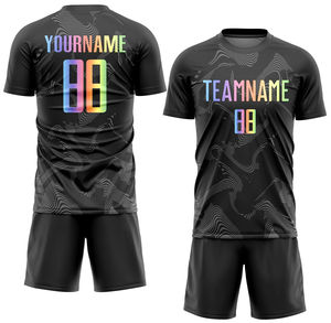 Vente en gros d'uniforme de football avec logo personnalisé Maillot de football de haute qualité 100% polyester Uniforme de football tendance - Product Image 6