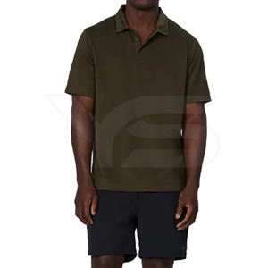 Grande taille respirant décontracté pour polo Jersey solide brodé avec des techniques d'impression bouffante - Product Image 3