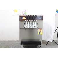 Machine à glace molle sur table en acier inoxydable 50-55 L/h, 5 saveurs mixtes, trémie de pré-refroidissement pour café ICM-390T