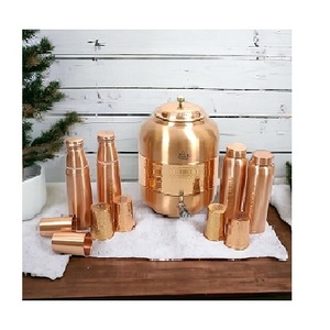 Premium Quality Outdoor Hotel Use Copper <b>Water</b> <b>Storage</b> <b>Container</b> Naturally Cooling Stainless Steel Tap Lid Portable for Summer - Product Image 1