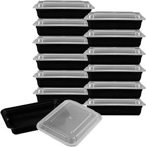 Compartimiento reutilizable de plástico para guardar alimentos, contenedor reutilizable de reciclaje de alimentos de 38 OZ con tapas, contenedor de almacenamiento, fiambrera - Product Image 4
