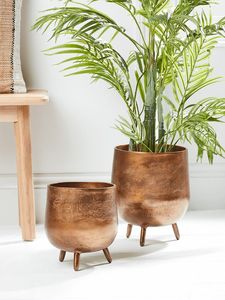 Gran maceta decorativa de latón antiguo para mejorar los espacios interiores con un diseño atemporal y una excelente durabilidad - Product Image 6