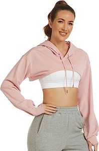 Custom High Quality Long Sleeves <b>Cropped</b> Hoodies Women's Half Zipper Gym Pullover Crop <b>Top</b> - Product Image 2