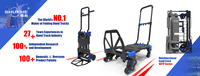 Diable de Manutention Pliable en Aluminium 137 KG / 68 KG avec Chariot de Transport et Panier Pliant