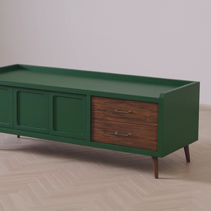 Indonesia Made High Quality Modern Design Solid <b>Teak</b> Wood & MDF <b>TV</b> <b>Stand</b> for Indoor Living Room and Bedroom Furniture - Product Image 1