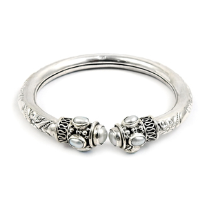 Haute qualité 925 Sterling argent massif vêtements ethniques luxe perles pavées élégant bracelet fait à la main bijoux délicats au prix de gros - Product Image 1