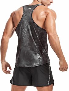 Camiseta sin mangas ajustada para hombre, chaleco de poliéster con estampado de sublimación, OEM puro - Product Image 4