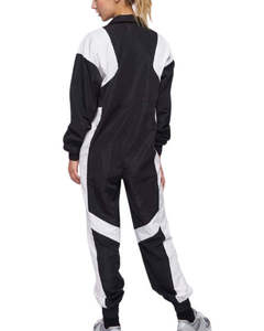 Ensemble deux pièces personnalisé pour homme, coupe-vent vintage à fermeture éclair, survêtement en nylon par sublimation, service OEM, séchage rapide, respirant - Product Image 2