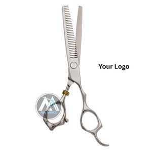 Ergonomic tóc mỏng kéo thiết lập cong 440C thép không gỉ Lưỡi Titan với thép xử lý cho Salon sử dụng - Product Image 2