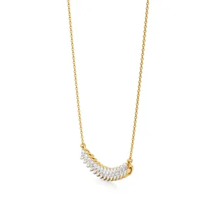 Collar Vibrante con Diamantes en Forma de Pera con Punta en V - Product Image 3
