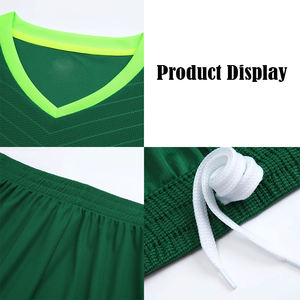 Ensemble d'uniformes de football en gros, vêtements de sport d'équipe, séchage rapide, jersey et short 100% polyester, kit unisexe personnalisé OEM ODM - Product Image 3