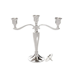 เชิงเทียนแบบ3แขนสำหรับตกแต่งเชิงเทียนชุบนิกเกิล - Product Image 1