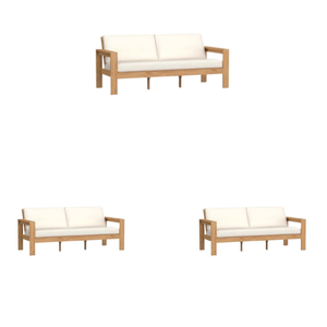 Muebles de jardín de exterior de madera de teca de diseño moderno, juego de sofás de madera para aplicaciones de hotel para sala de estar y uso en el jardín - Product Image 6
