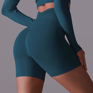 Shorts d'été taille haute sans couture pour femme, écologiques, séchage rapide, effet froncé aux fesses, pour entraînement, fitness et yoga, respirants - Product Image 6