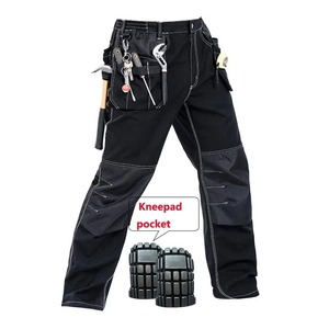 Mens Carperner Cotton Durable Multi Pockets Multifunctional Work Trousers With Eva <b>Knee</b> <b>Pads</b> Work Pant Workwea - Product Image 4