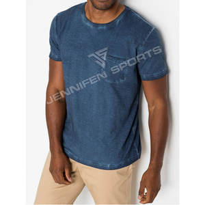 T-shirt Homme Personnalisé en Coton Tricoté Léger 100% Coton, Col Rond, Effet Délavé Acide, Respirant et Séchage Rapide, Idéal pour l'Été – Vente en Gros - Product Image 2