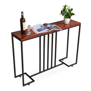 Modern Acacia Wood <b>Console</b> <b>Table</b> with Iron Legs <b>for</b> <b>Entry</b> Villa Living Room CST046 - Product Image 1