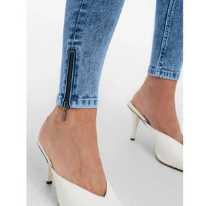 Jeans à fente pour femmes, taille régulière, couleur unie, pantalon crayon pour femmes, jeans skinny, pantalon en denim pour femmes, service OEM en gros - Product Image 5