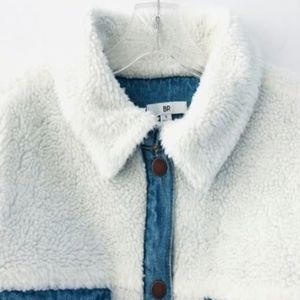 แจ็กเก็ตผ้ายีนส์ซักได้น้ำหนักเบาสำหรับผู้หญิงเสื้อผ้าฤดูใบไม้ร่วงฤดูหนาวซับในขนสัตว์ระบายอากาศได้ดี - Product Image 6