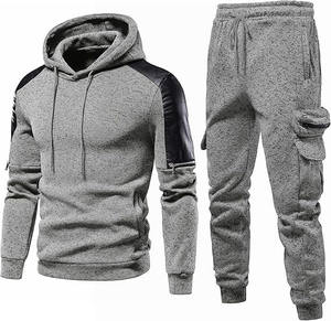 Sudadera con capucha para hombre Unisex 100% algodón Jogging para hombre chándal transpirable personalizado para hombre conjunto de Sudadera con capucha de gran tamaño logotipo estampado en blanco de talla grande - Product Image 2