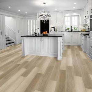 Tablón de vinilo SPC ecológico personalizado, superficie lisa de PVC, suelo de núcleo rígido con clic de grano de madera para uso en exteriores, absorbente de sonido - Product Image 3