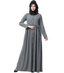 Nouvelles arrivées 2024 Abaya modeste ouverte sur le devant, robe de bal confortable à prix économique, silhouette avec taille naturelle - Product Image 5
