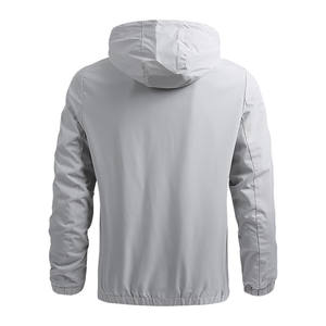 <b>Men's</b> <b>Lightweight</b> <b>Waterproof</b> Hooded Windbreaker <b>Jacket</b> Outdoor Sportswear with Zipper Pockets Custom Logo Available - Product Image 3