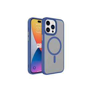 Funda de Silicona Compatible con Carga Inalámbrica Magsafe, Funda Mate para iPhone 15 Pro Max Plus, Funda Móvil Electrochapada - Product Image 1