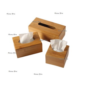Ensemble de 2 boîtes à mouchoirs en bois de forme carrée, taille personnalisée, boîte de rangement pour serviettes, provenant du fabricant en Inde - Product Image 4