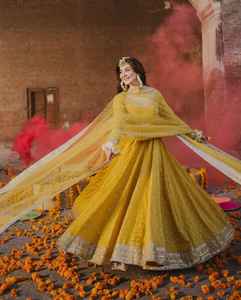 Déguisement de créateur ethnique pakistanais Georgette brodé pour femme Salwar Kameez Maxi Wedding Party Wear pour femme Green Dye Premium - Product Image 5