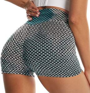 Pantalones deportivos ajustados de cintura alta para mujer al por mayor, shorts de yoga y fitness, shorts deportivos de moda para mujer, shorts de entrenamiento, shorts para realzar glúteos - Product Image 1