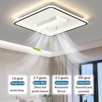 Ventilateur de Plafond Moderne Designer Luxe Décoratif pour Chambre ou Hôtel, Encastré Smart LED avec Télécommande