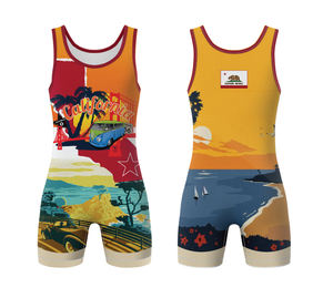 Trajes de Lucha Libre Profesional al por Mayor, Conjuntos Deportivos Sublimados OEM ODM, Técnicas de Impresión, Mallas Profesionales, Ropa de Spandex y Algodón - Product Image 3