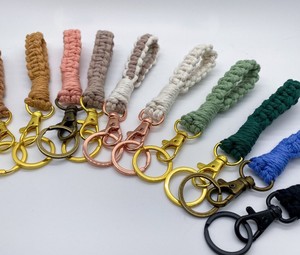 2024 Best Selling <b>Keychain</b> Macrame Finger <b>Wristlet</b> / Mini <b>Keychain</b> <b>Wristlet</b> - Product Image 1