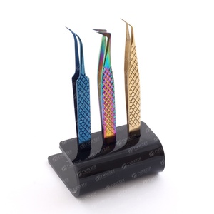 High Quality Private Label Eyelash Tweezers Display Stand Beauty <b>Makeup</b> Tool <b>Removable</b> Lash Tweezers Stand Grafting Tools - Product Image 2