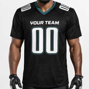 Camiseta Deportiva Personalizada de Fútbol Americano, Manga Corta, Transpirable, Absorbe la Humedad, Spandex/Poliéster, Tallas Grandes, Todas las Temporadas - Product Image 2