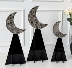 Centro de Mesa Decorativo de Metal Hecho a Mano de Primera Calidad con Forma de Luna y Estrella para Uso en Exteriores, Decoración del Hogar, Celebraciones Festivas - Product Image 3