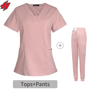 Uniformes Scrub de alta calidad, suministro de fábrica, venta al por mayor, conjunto de Spandex para mujeres, uniformes de enfermera, nuevos uniformes de trabajo para Hospital - Product Image 5