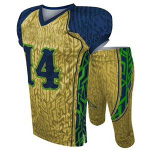 ชุดฟุตบอลสำหรับผู้ชายเสื้อเจอร์ซีย์และกางเกงสไตล์อเมริกันวัสดุระบายอากาศออกแบบตามต้องการ - Product Image 2