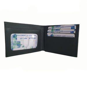 High Quality Brown Genuine Leather <b>Men's</b> <b>Wallet</b> Minimalist RFID Blocking <b>Slim</b> Design with Open Closure Logo Decoration Travel - Product Image 3