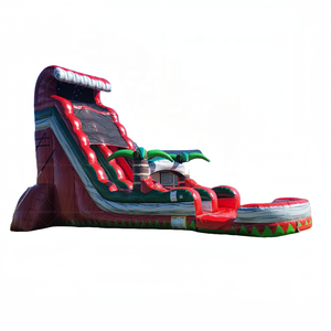 22 chân trượt nước bơm hơi cấp thương mại cây cọ nhiệt đới đôi làn đường trượt - Product Image 5