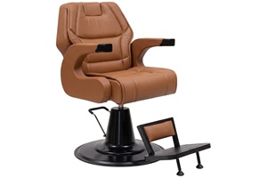 Sillón de Barbería Hidráulico Reclinable, Giratorio 360 Grados, Reposacabezas Ajustable, Cuero Sintético, Moderno, Profesional - Product Image 5