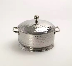 Luxury Set of 3 Pink Mother of Pearl Metal Insulated Hot <b>Pots</b> Stainless Steel Casserole <b>Soup</b> Gulf Middle East Hotels Weddings - Product Image 4