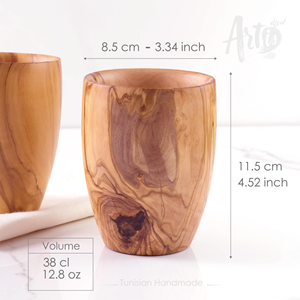 Taza Grande Premium Hecha a Mano de Madera de Olivo - Product Image 2