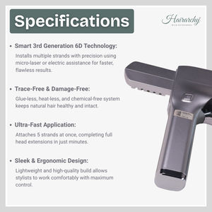 Machine professionnelle de 3e génération pour extensions capillaires 6D, pour cheveux indiens Remy, équipement de salon automatique haute vitesse, cheveux en vrac - Product Image 4